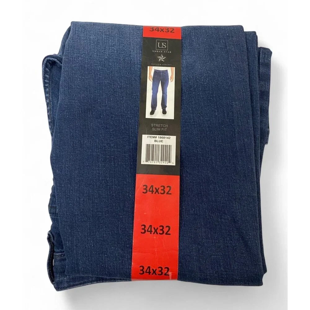 NWT Urban Star Stretch Jeans Light Wash 34X32 Men - Picture 2 of 7